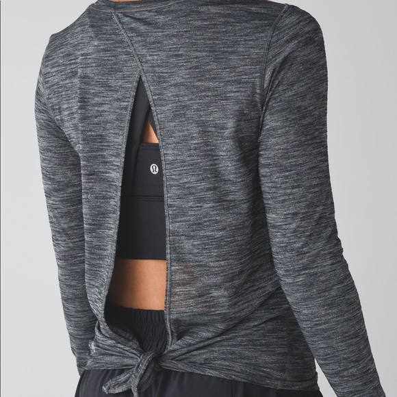 lululemon athletica Tops - Lululemon Beat The Heat Long Sleeve open back athletic Top